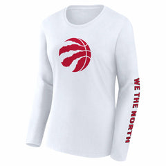 Fanatics Toronto Raptors Women's Long Sleeve T-Shirt White
