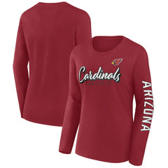 Arizona Cardinals Women's Cheerleader Long Sleeve T-Shirt - Cardinal - Fanatics