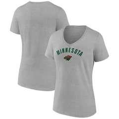 Minnesota Wild Fanatics Women's V-Neck T-Shirt - Gray | Fanatics Clearance