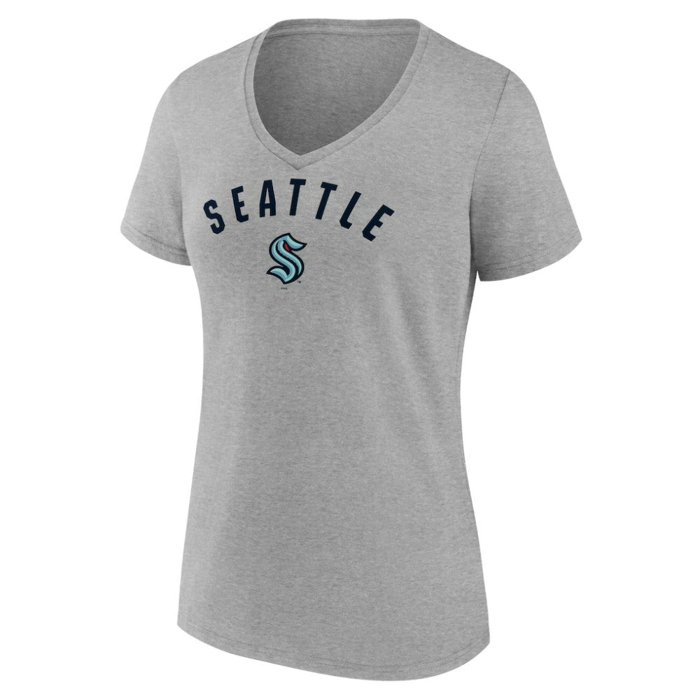 Seattle Kraken Fanatics Women's V-Neck T-Shirt - Gray | Fanatics online