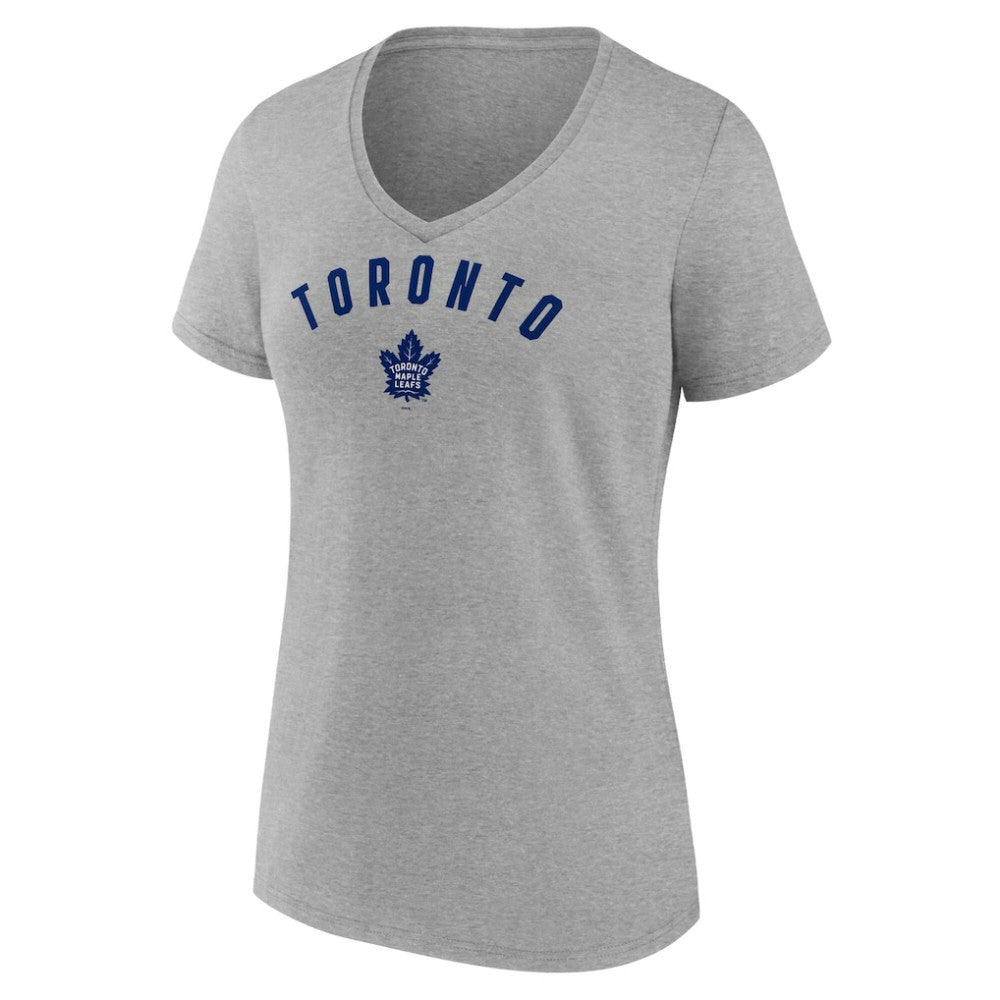Toronto Maple Leafs Fanatics Women's V-Neck T-Shirt - Gray | Fanatics online