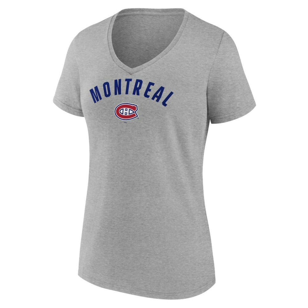 Montreal Canadiens Fanatics Women's V-Neck T-Shirt - Gray | Fanatics online
