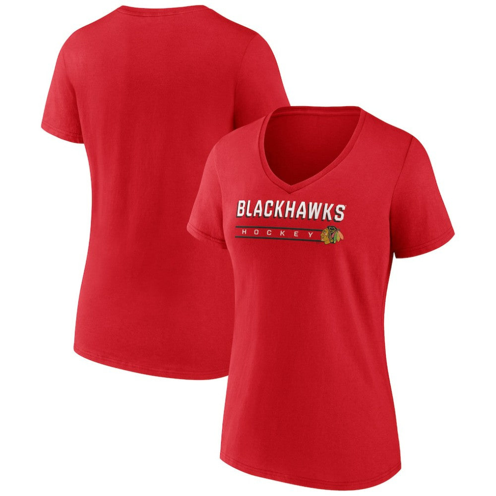 Chicago Blackhawks Fanatics Women's V-Neck T-Shirt - Red | Fanatics near me