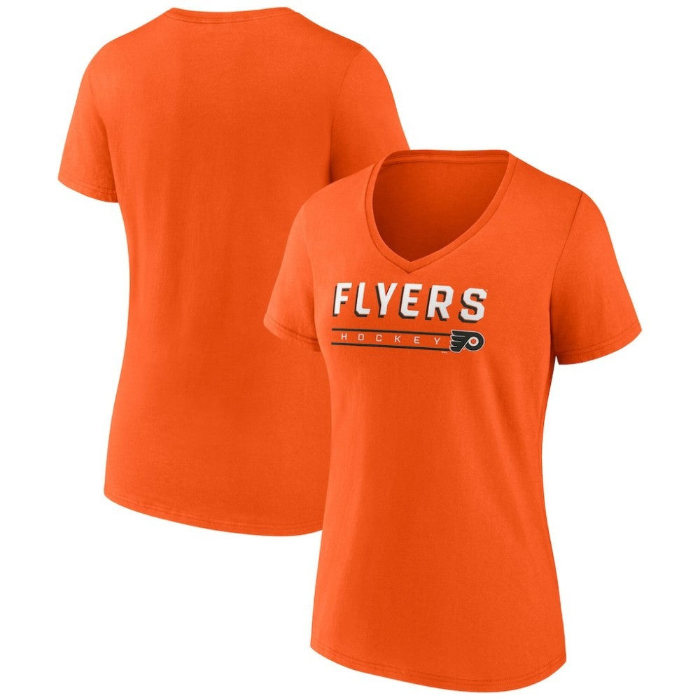 Philadelphia Flyers Fanatics Women's V-Neck T-Shirt - Orange | Fanatics Clearance
