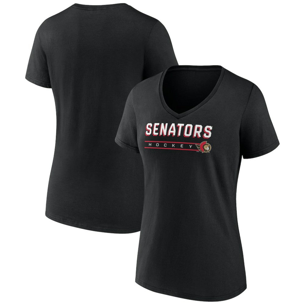Ottawa Senators Fanatics Women's V-Neck T-Shirt - Black | Fanatics sale