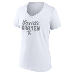 Seattle Kraken Fanatics Women's White Out V-Neck T-Shirt | Fanatics on sale