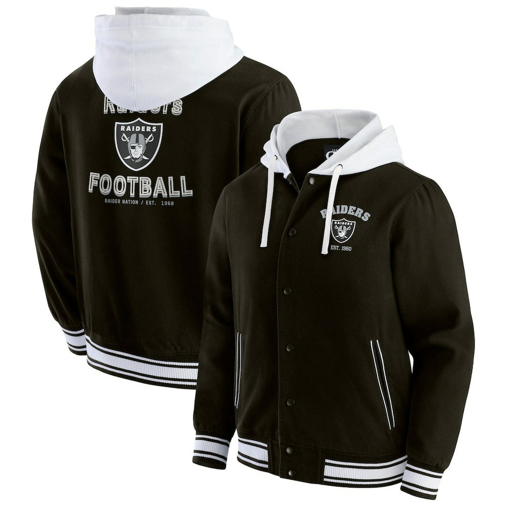 Las Vegas Raiders Darius Rucker Collection Full-Snap Hoodie Jacket - Black - Fanatics