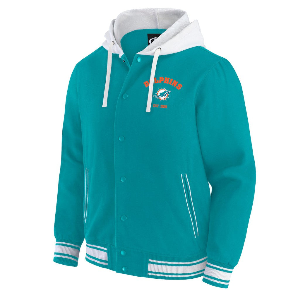 Miami Dolphins Darius Rucker Collection Full-Snap Hoodie Jacket - Aqua - Fanatics