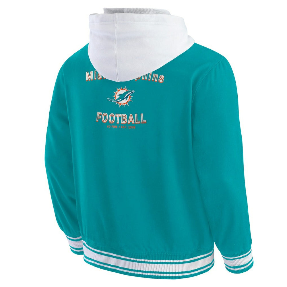 Miami Dolphins Darius Rucker Collection Full-Snap Hoodie Jacket - Aqua - Fanatics