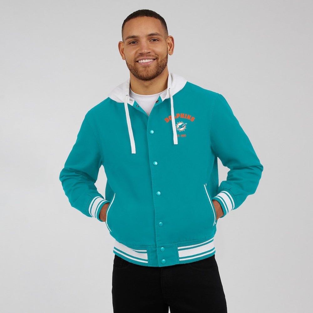 Miami Dolphins Darius Rucker Collection Full-Snap Hoodie Jacket - Aqua - Fanatics