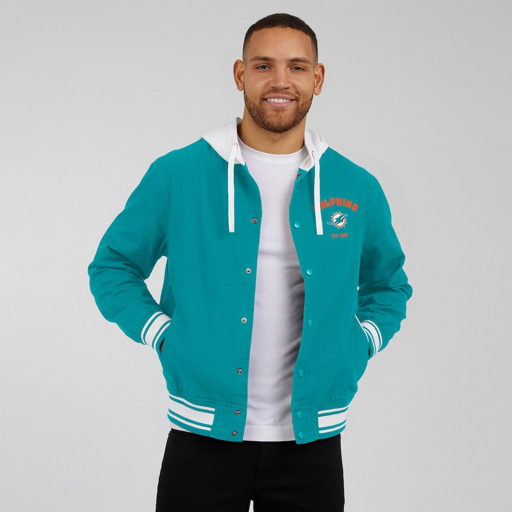 Miami Dolphins Darius Rucker Collection Full-Snap Hoodie Jacket - Aqua - Fanatics