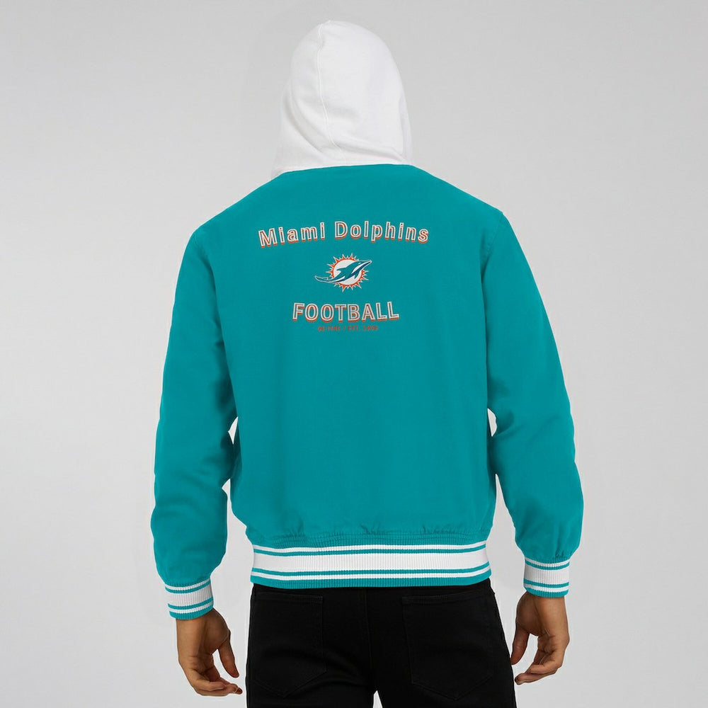 Miami Dolphins Darius Rucker Collection Full-Snap Hoodie Jacket - Aqua - Fanatics