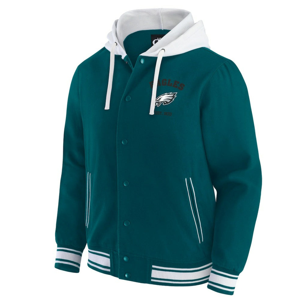 Philadelphia Eagles Darius Rucker Collection Full-Snap Hoodie Jacket - Midnight Green - Fanatics