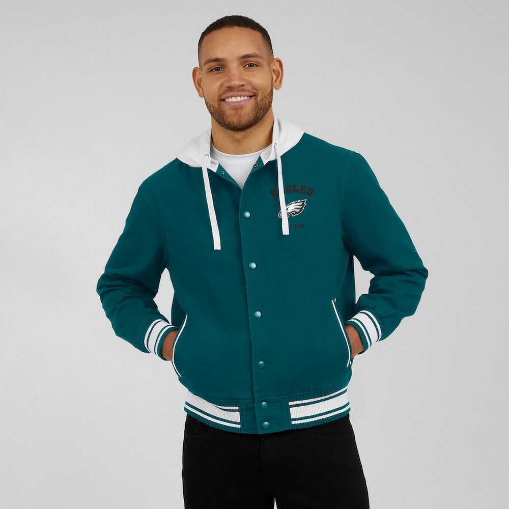 Philadelphia Eagles Darius Rucker Collection Full-Snap Hoodie Jacket - Midnight Green - Fanatics