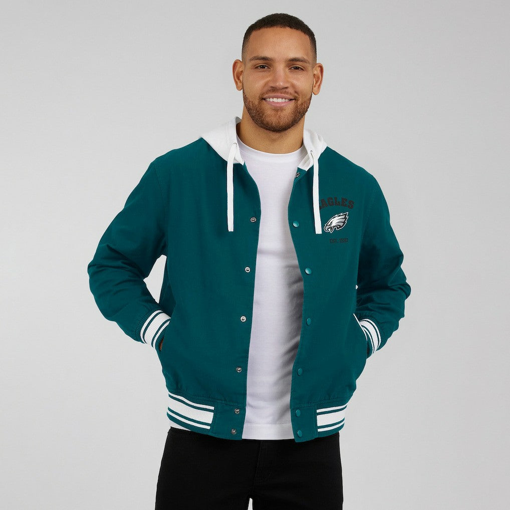 Philadelphia Eagles Darius Rucker Collection Full-Snap Hoodie Jacket - Midnight Green - Fanatics