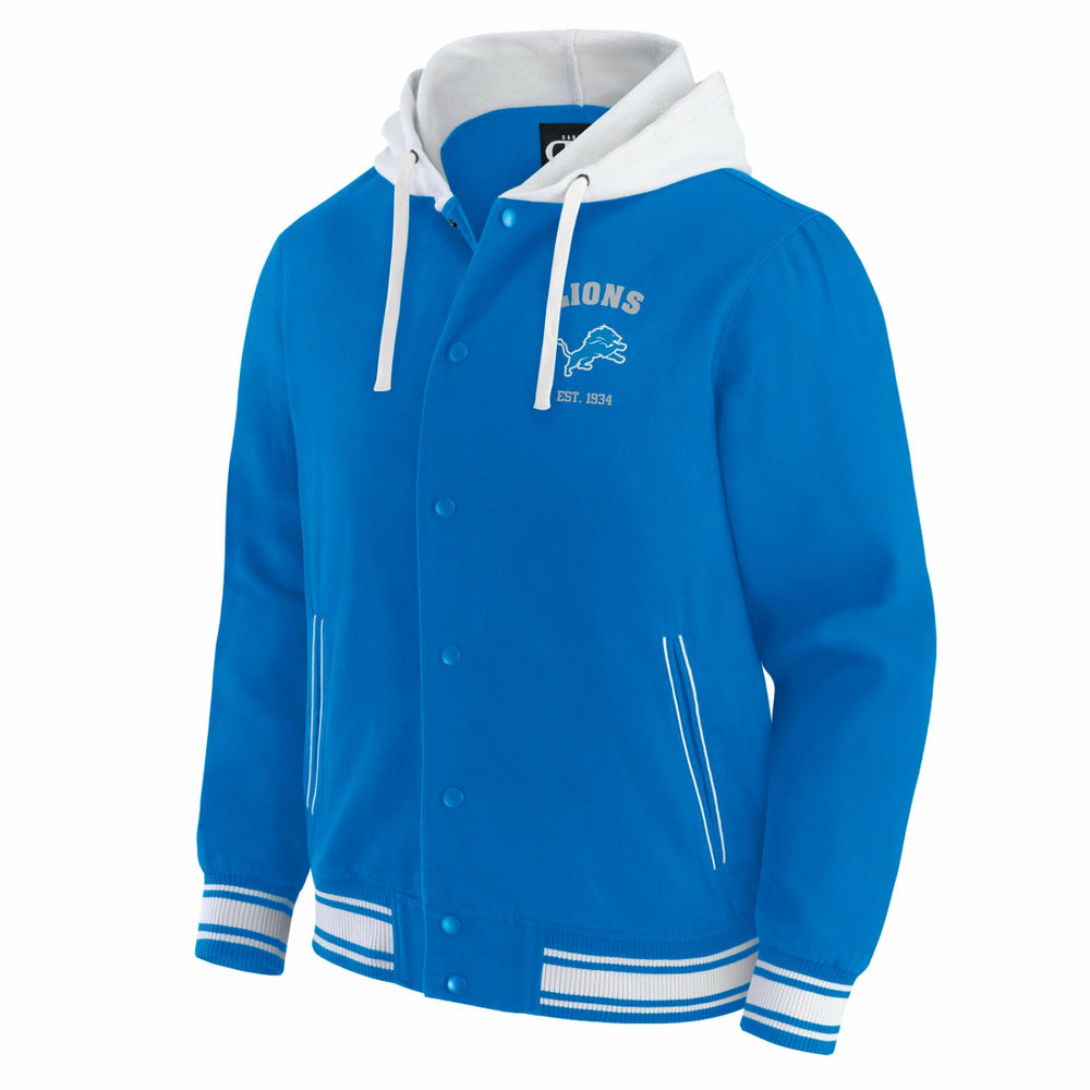 Detroit Lions Darius Rucker Collection Full-Snap Hoodie Jacket - Blue - Fanatics