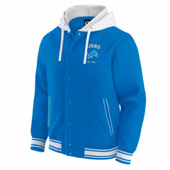 Detroit Lions Darius Rucker Collection Full-Snap Hoodie Jacket - Blue - Fanatics