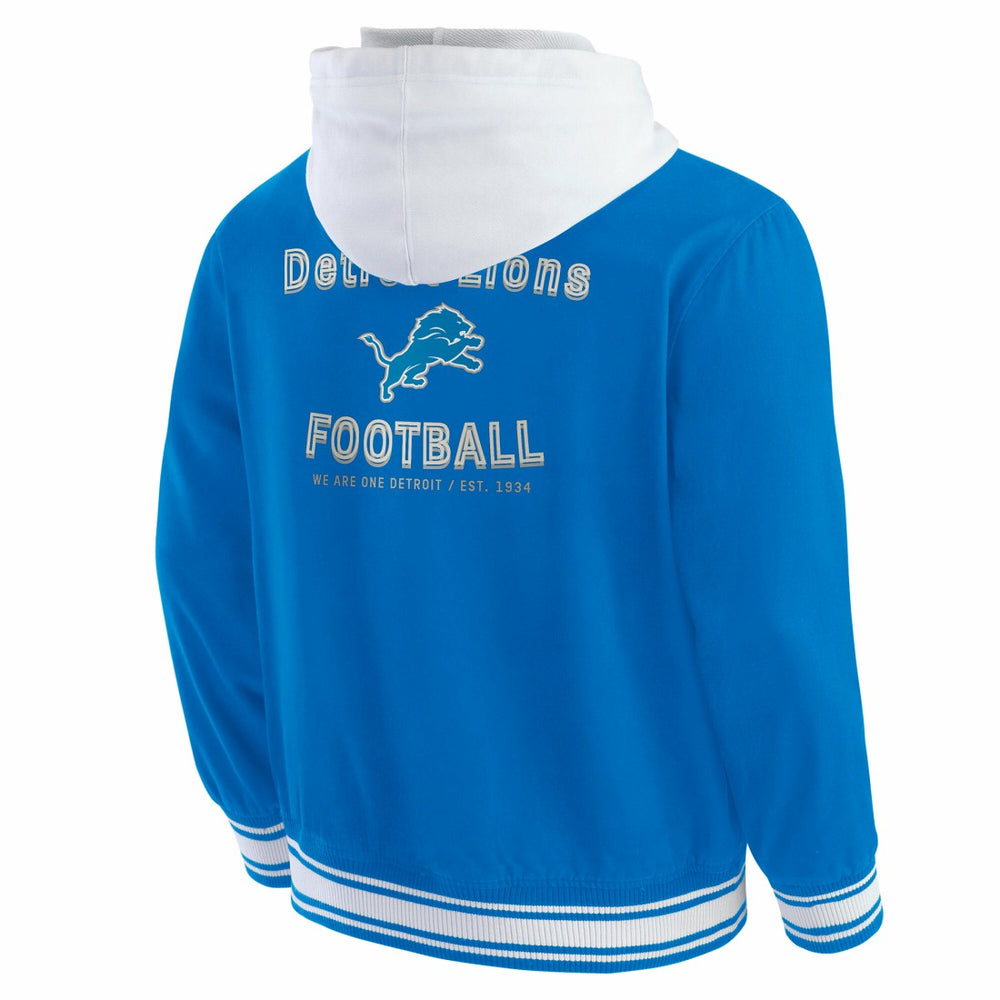 Detroit Lions Darius Rucker Collection Full-Snap Hoodie Jacket - Blue - Fanatics