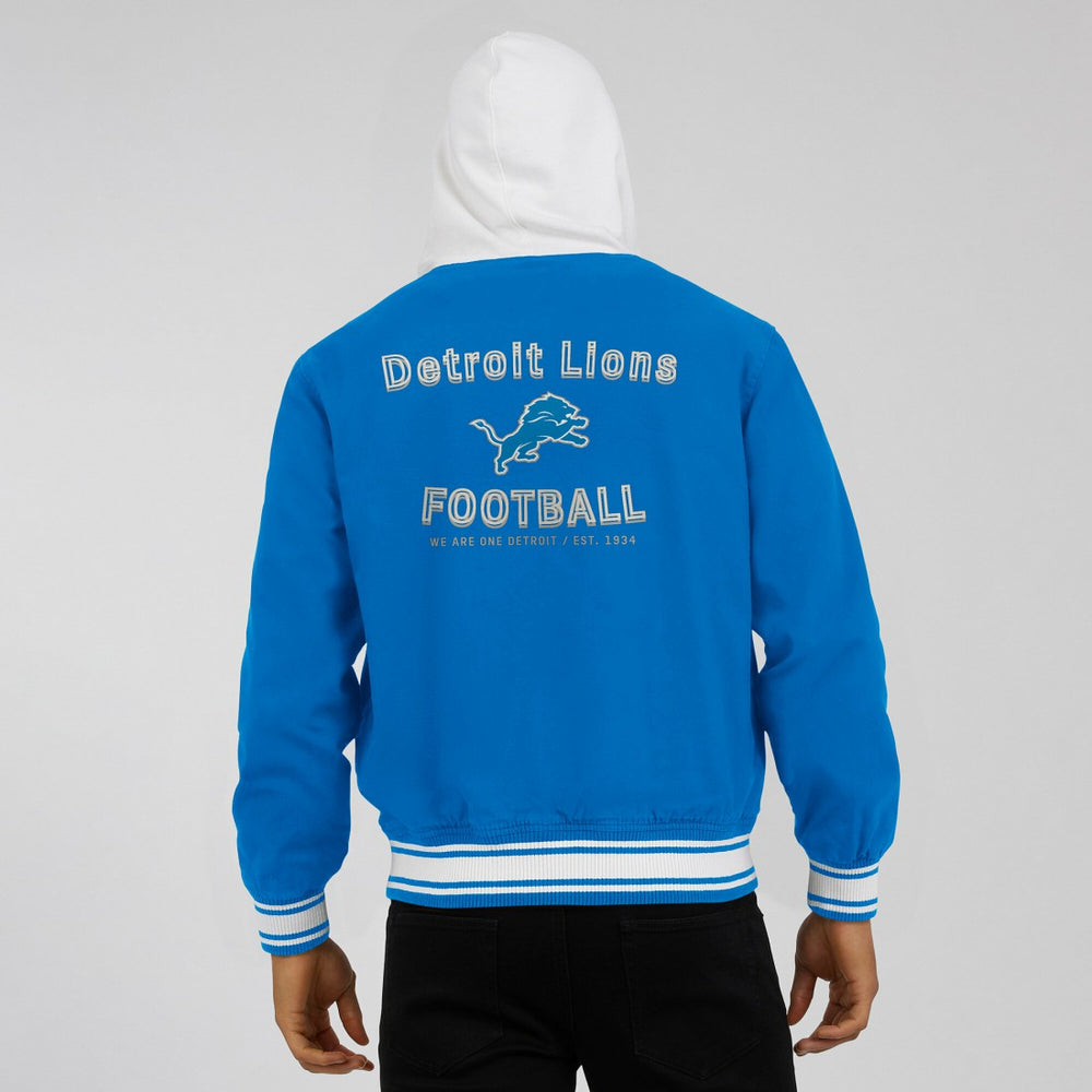 Detroit Lions Darius Rucker Collection Full-Snap Hoodie Jacket - Blue - Fanatics