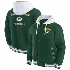 Green Bay Packers Darius Rucker Collection Full-Snap Hoodie Jacket - Green - Fanatics