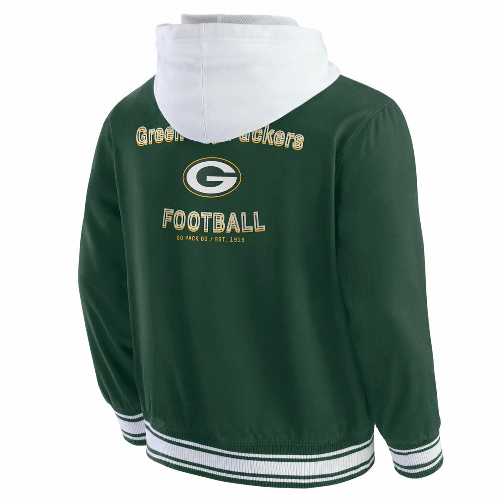Green Bay Packers Darius Rucker Collection Full-Snap Hoodie Jacket - Green - Fanatics