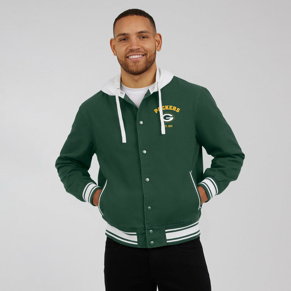 Green Bay Packers Darius Rucker Collection Full-Snap Hoodie Jacket - Green - Fanatics