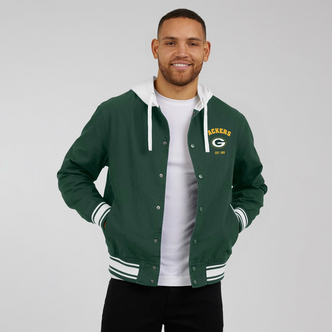 Green Bay Packers Darius Rucker Collection Full-Snap Hoodie Jacket - Green - Fanatics