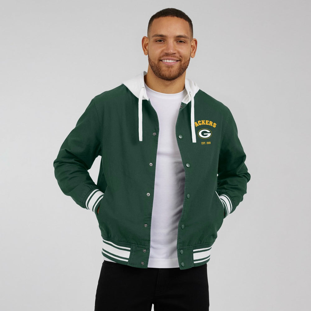 Green Bay Packers Darius Rucker Collection Full-Snap Hoodie Jacket - Green - Fanatics