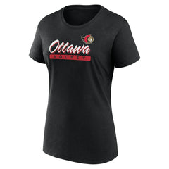Ottawa Senators Fanatics Women's Risk Cotton T-Shirt - Black | Fanatics Lifestyle