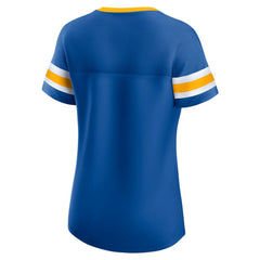 St. Louis Blues Fanatics Women's Iconic Athena Lace-Up T-Shirt - Blue | Fanatics on sale