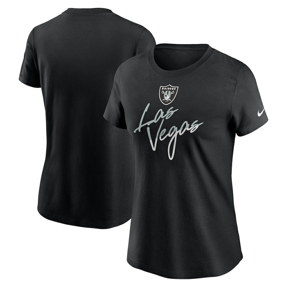 Las Vegas Raiders Women's Team City Roll T-Shirt - Black - Nike