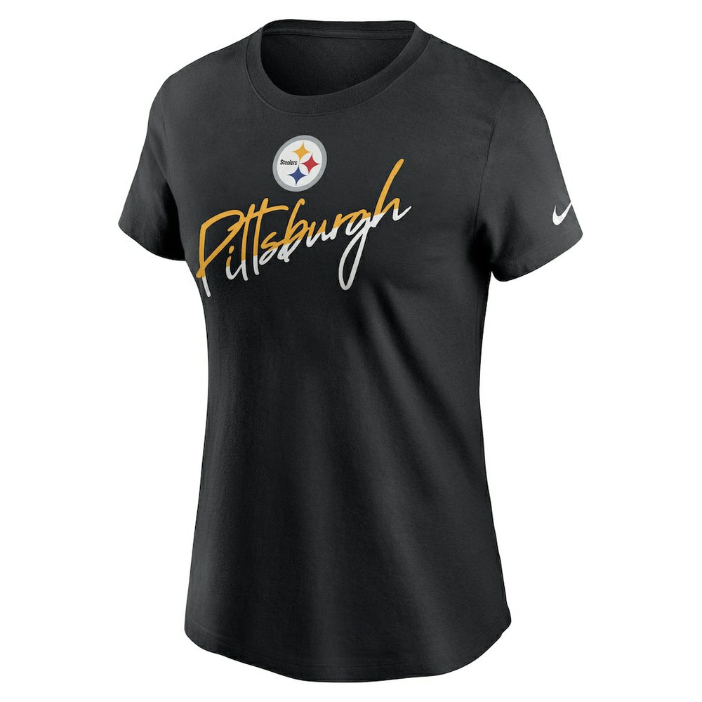 Pittsburgh Steelers Women's Team City Roll T-Shirt - Black - Nike
