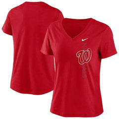 Washington Nationals Nike Women's Local Team Tri-Blend V-Neck T-Shirt Outlet