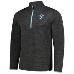 Seattle Kraken Fanatics Authentic Pro Lightweight Quarter-Zip Pullover - Heather Charcoal | Fanatics Lifestyle