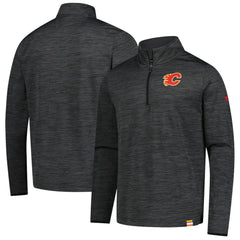 Calgary Flames Fanatics Authentic Pro Lightweight Quarter-Zip Pullover - Heather Charcoal | Fanatics online