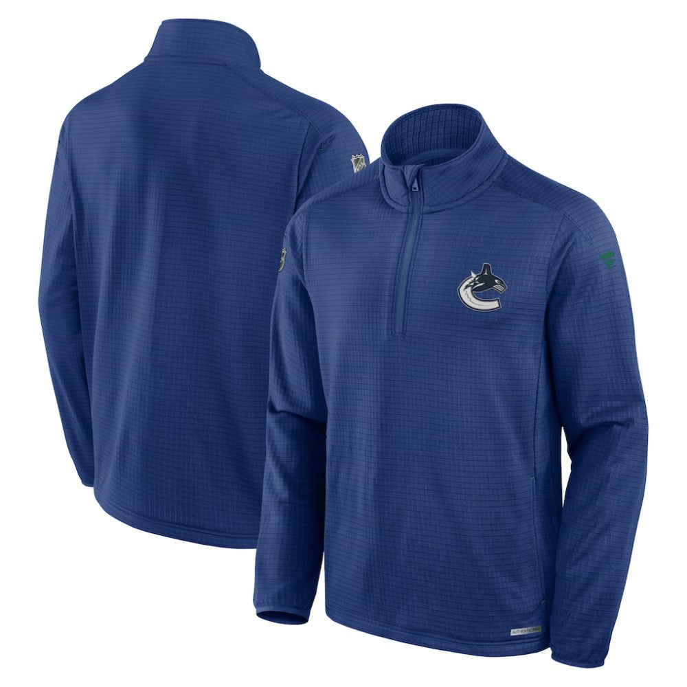 Vancouver Canucks Fanatics Authentic Pro Rink Quarter-Zip Top - Blue | Fanatics near me
