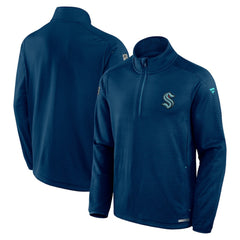 Seattle Kraken Fanatics Authentic Pro Rink Quarter-Zip Top - Deep Sea Blue | Fanatics discount