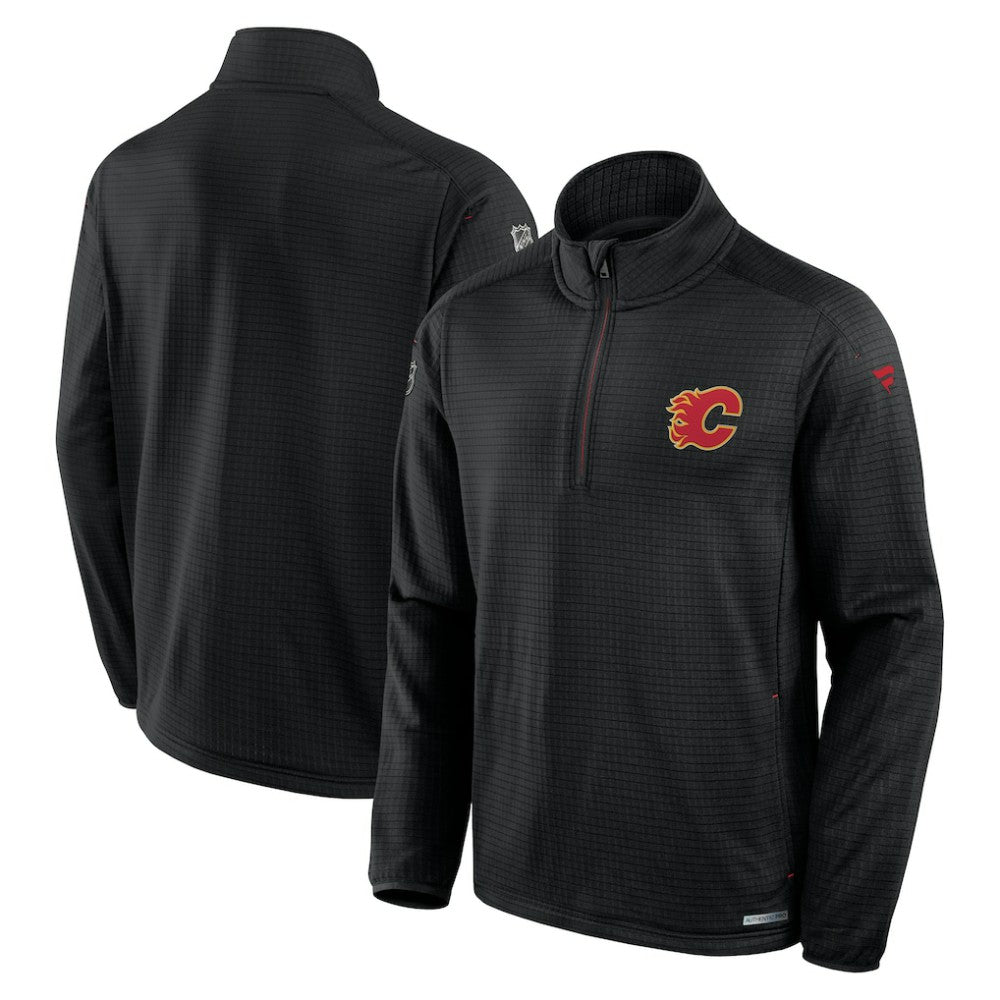 Calgary Flames Fanatics Authentic Pro Rink Quarter-Zip Top - Black | Fanatics discount