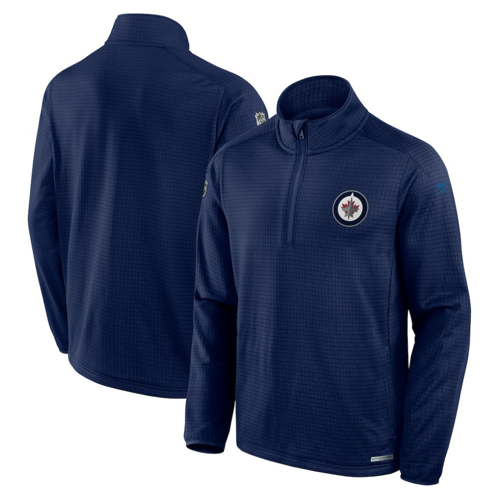 Winnipeg Jets Fanatics Authentic Pro Rink Quarter-Zip Top - Navy | Fanatics near me