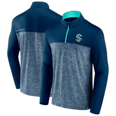 Seattle Kraken Fanatics Iconic Defender Quarter-Zip Jacket - Deep Sea Blue | Fanatics Clearance