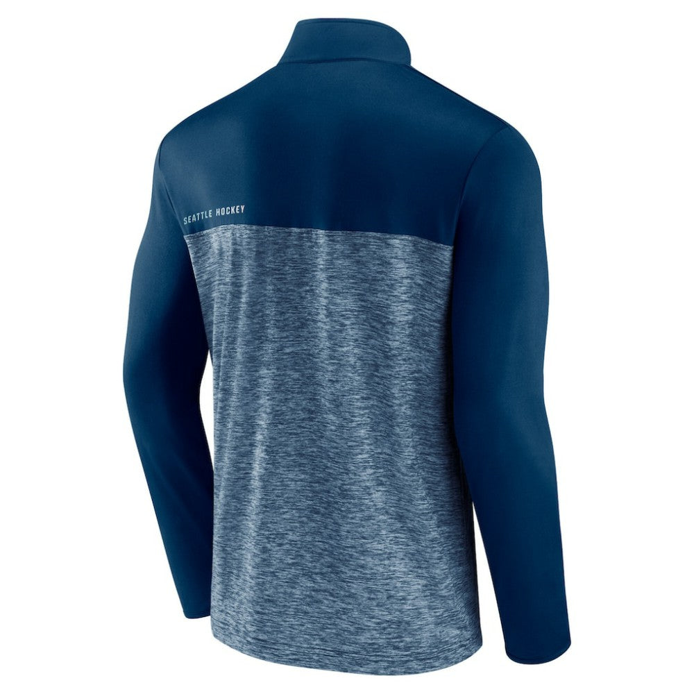Seattle Kraken Fanatics Iconic Defender Quarter-Zip Jacket - Deep Sea Blue | Fanatics Clearance
