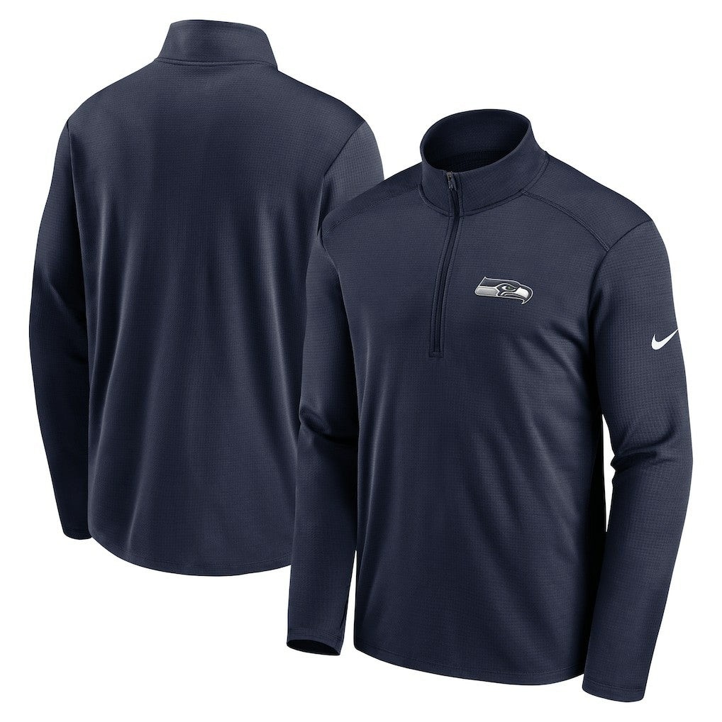 Seattle Seahawks Pacer Half-Zip Pullover - College Navy - Nike