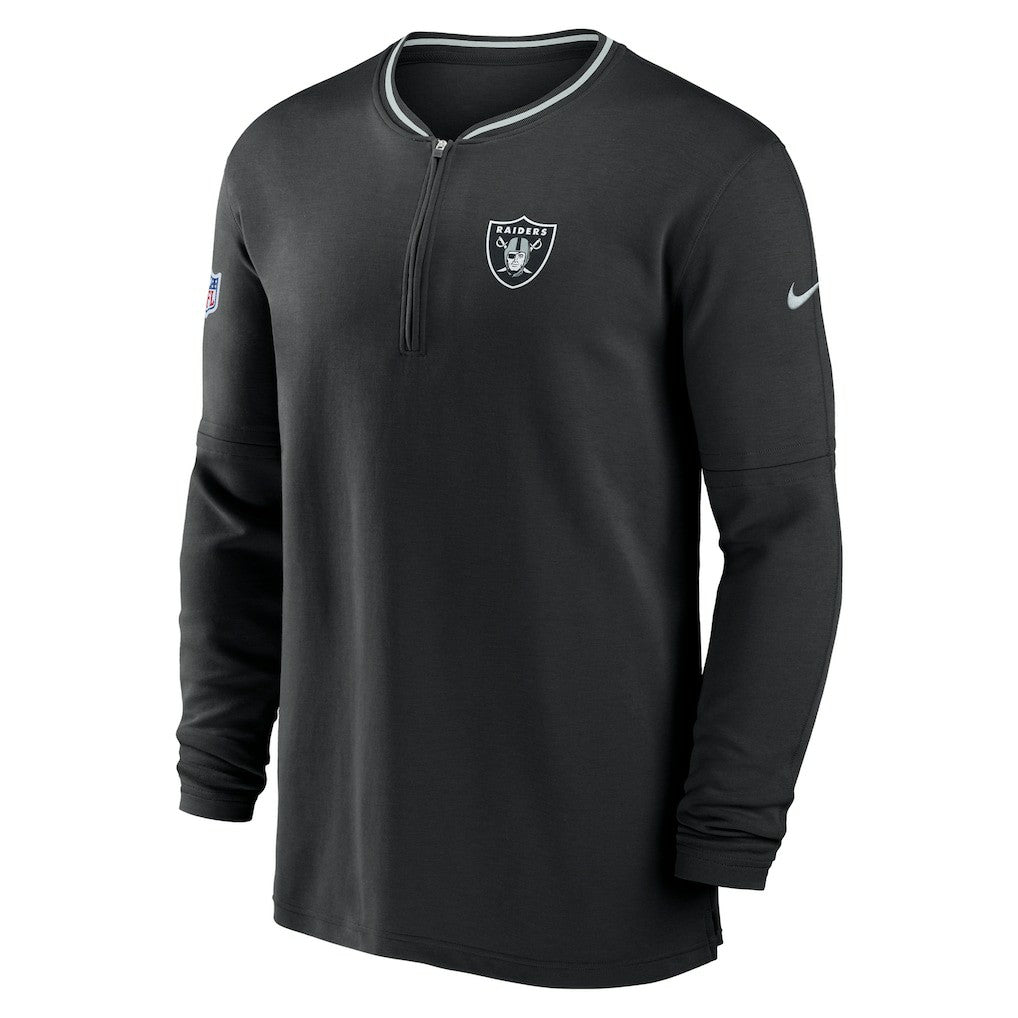 Las Vegas Raiders Coach Half-Zip Sweatshirt - Black - Nike