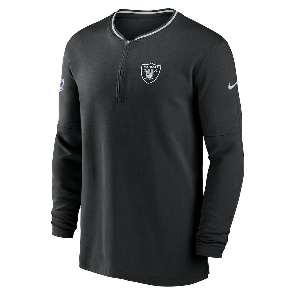 Las Vegas Raiders Coach Half-Zip Sweatshirt - Black - Nike
