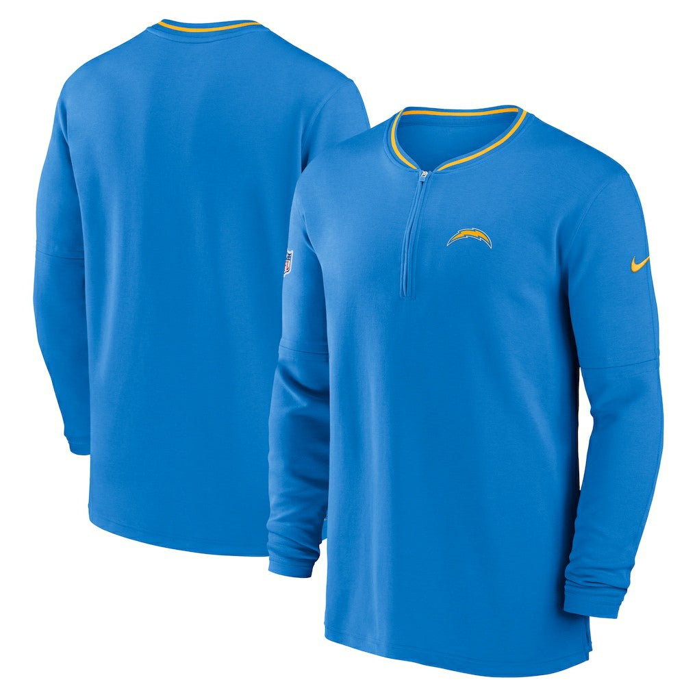 Los Angeles Chargers Coach Half-Zip Sweatshirt - Powder Blue - Nike