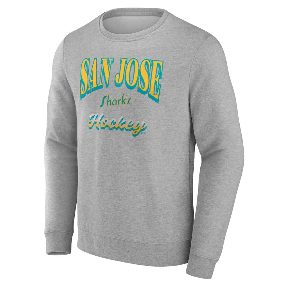 San Jose Sharks Fanatics Light the Candle Fleece Pullover Sweatshirt - Gray | Fanatics on sale
