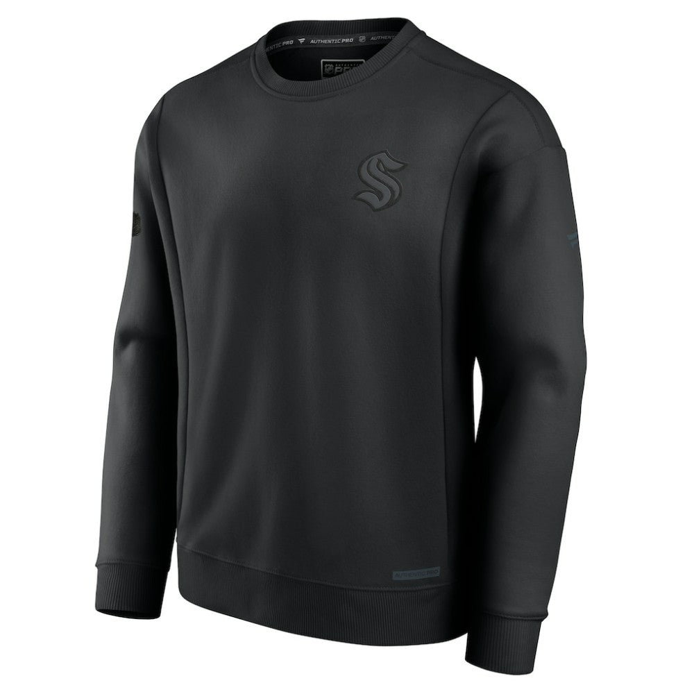 Seattle Kraken Fanatics Authentic Pro Road Fleece Sweatshirt - Black | Fanatics on sale