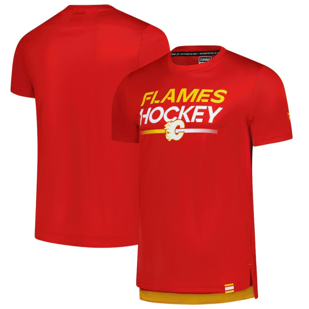 Calgary Flames Fanatics Authentic Pro Tech T-Shirt - Red | Fanatics Clearance