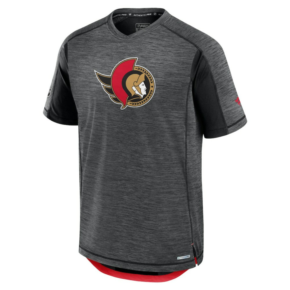 Ottawa Senators Fanatics Authentic Pro Rink Performance T-Shirt - Heather Charcoal | Fanatics Lifestyle