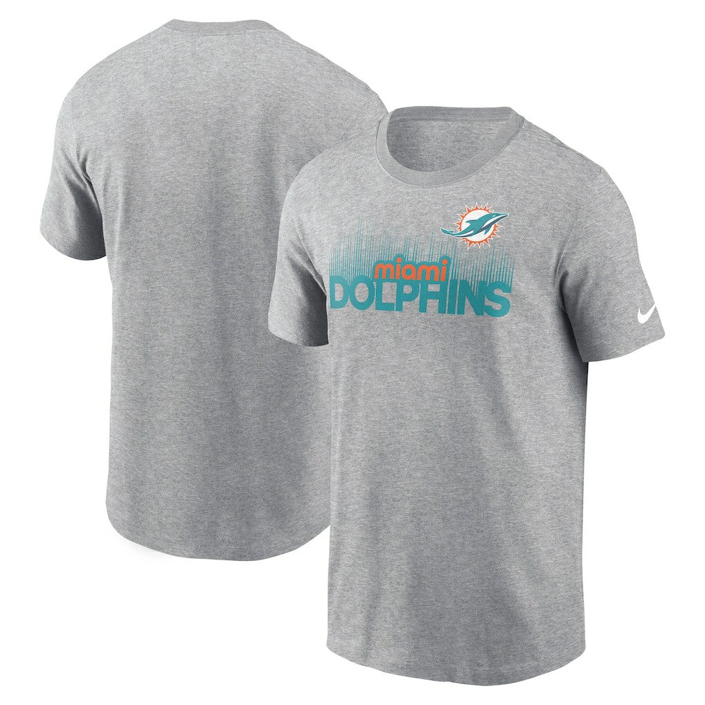 Miami Dolphins Local Essential T-Shirt - Heather Gray - Nike